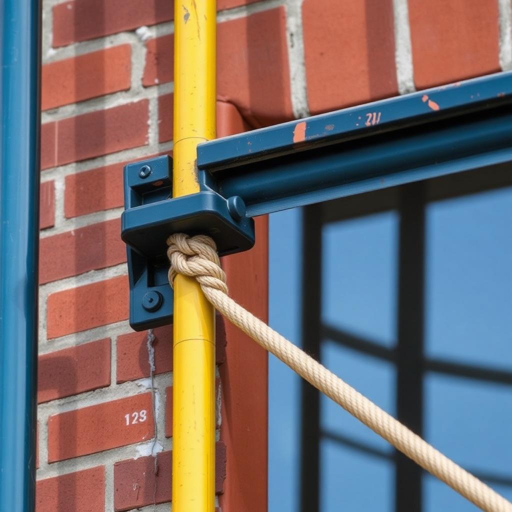 Verankerung an Ziegelfassade
